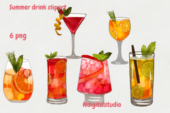 Download Watercolor Cocktail Clipart.summer Drink - Cocktail Collection