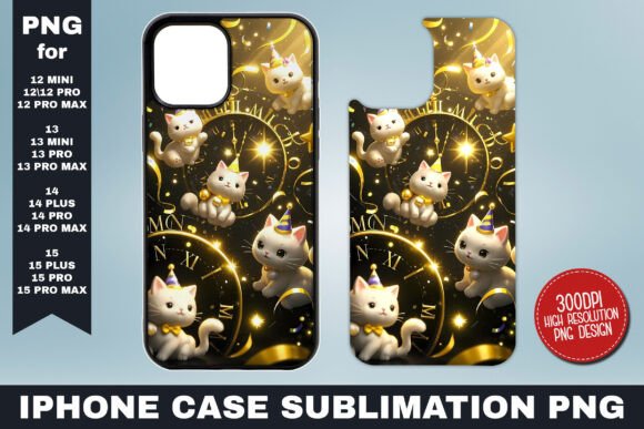 Download Golden Cat Festive Decorations Art Png Sublimation - Festive decorations Collection