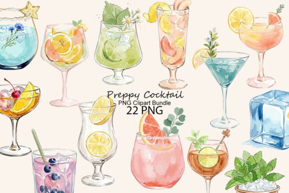 Download Preppy Cocktail PNG Clipart Bundle - Cocktail Collection