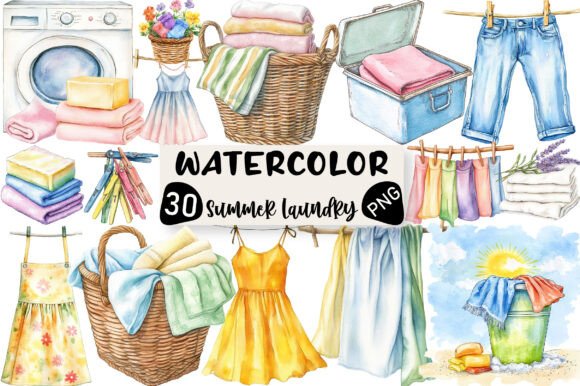 Download Summer Laundry Day Clipart - Summer laundry Collection