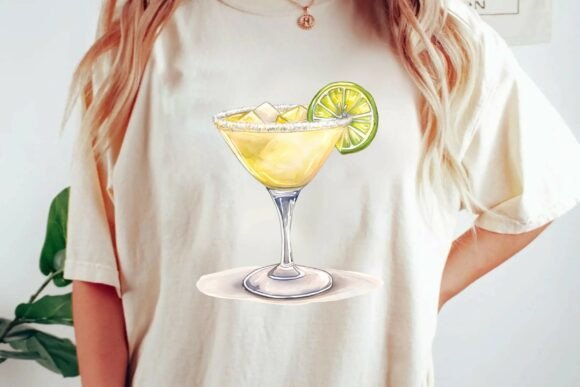 Download Watercolor Margarita Cocktail Illustration Summer Drink Clipart Png - Cocktail Collection