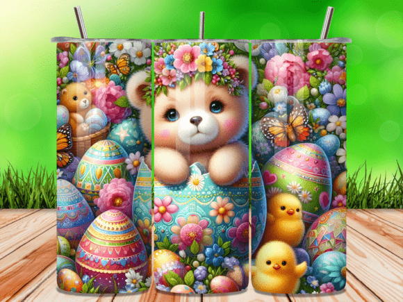 Download Sweet Bear &amp; Chick Easter Tumbler Wrap - Premium Bundle